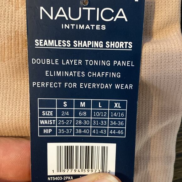 New with tags Nautica seamless‎ tag free shaping mid thigh slip shorts 2 pack - Picture 8 of 10